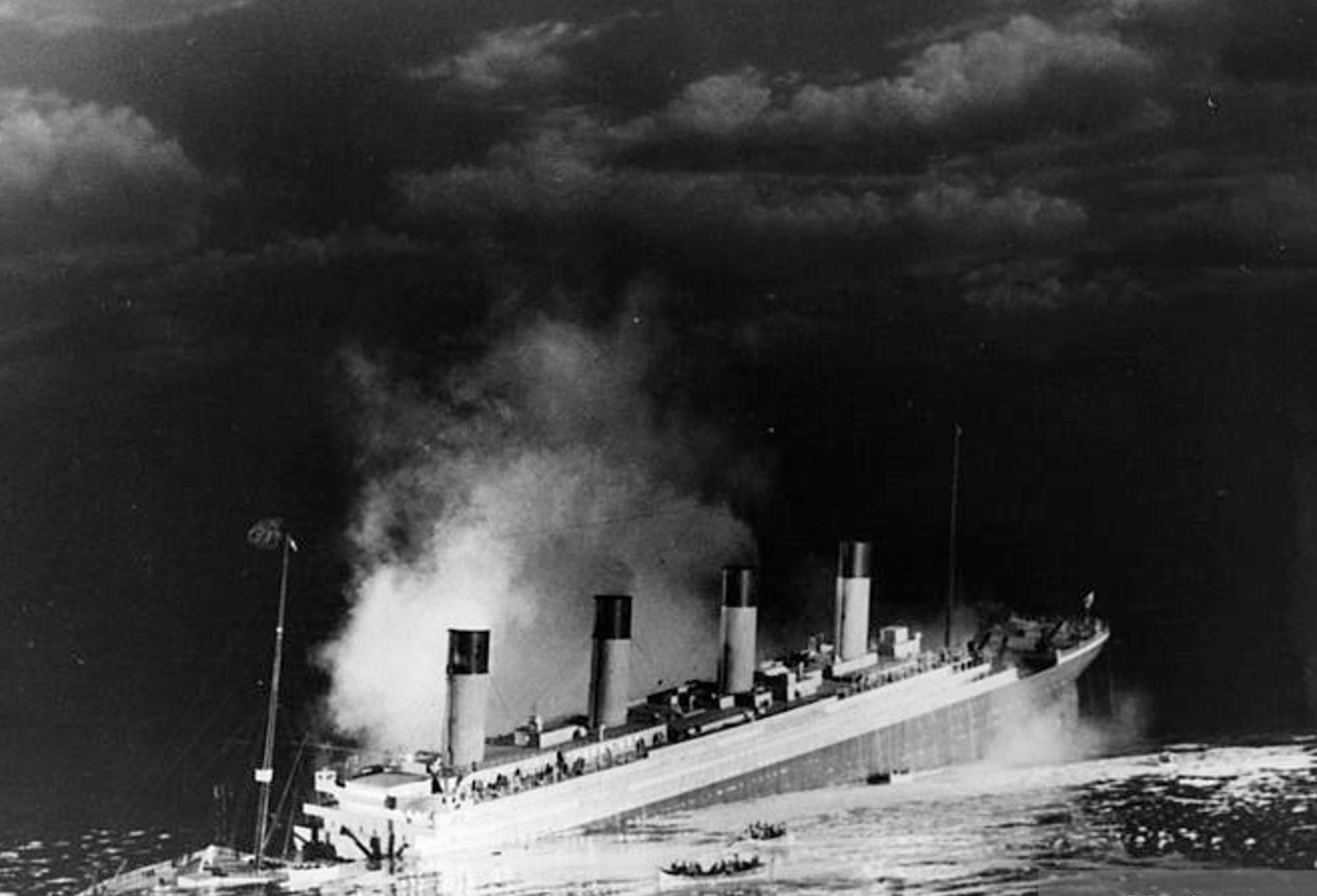 The Titanic sinking.