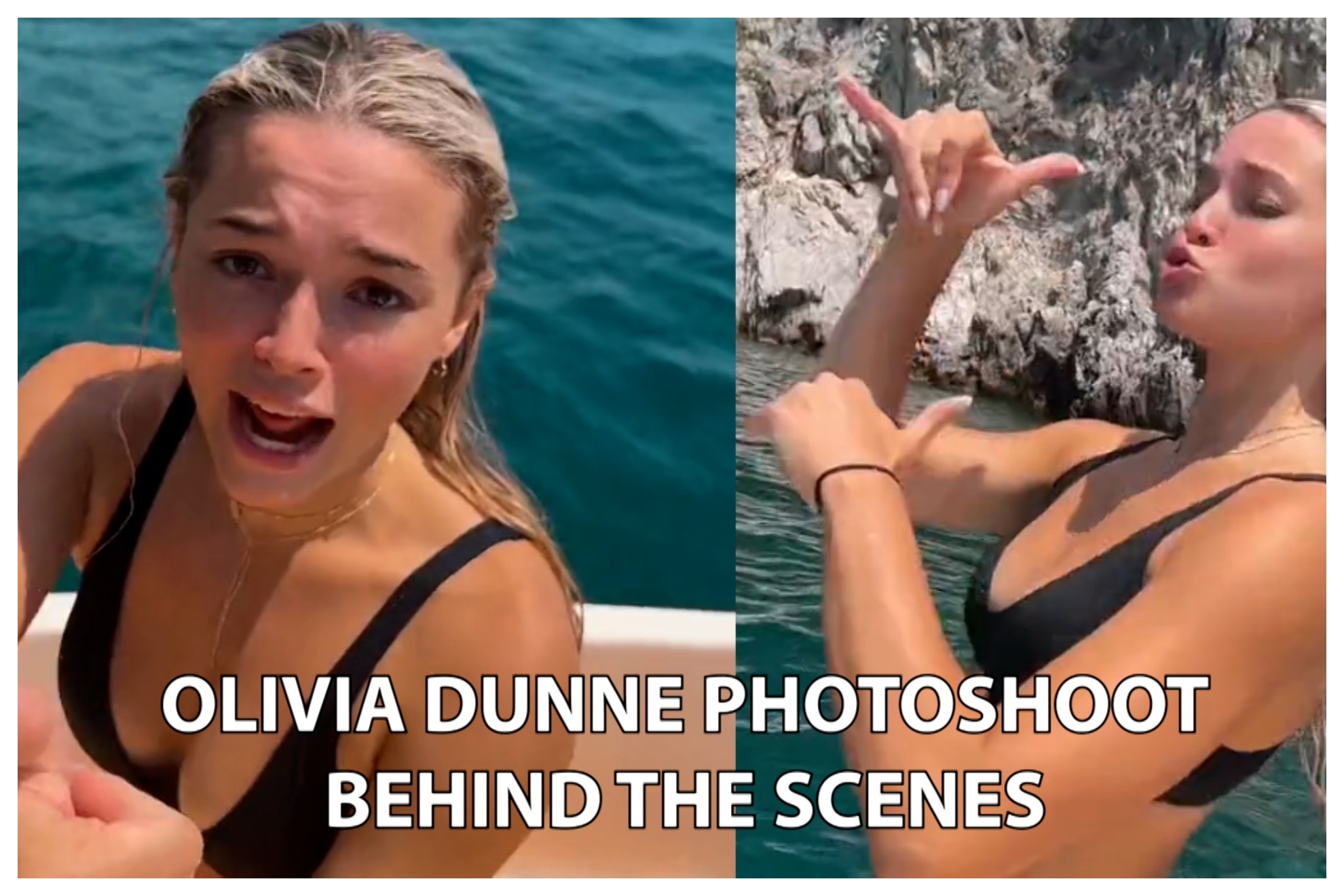 Olivia Dunne's 'forgotten' sister shares behind the scenes bikini videos from their trip in Italy